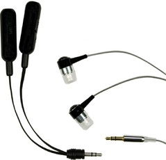 Produktfoto Logic 3 IPU052 Audio Splitter & Metal Earphones