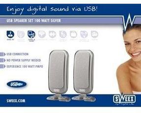 Produktfoto Sweex SP006 USB Speakerset 100 WATT Silver